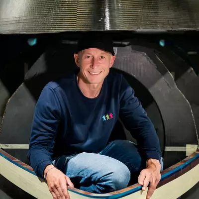 Armel Trimpon et son nouvel Imoca (Crédit Jean-Louis Carli)